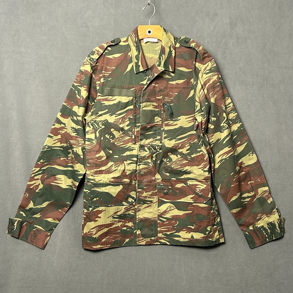 Vtg 70s French F1 Lizard Camo Military Uniform Set Jacket & Pants Deadstock M